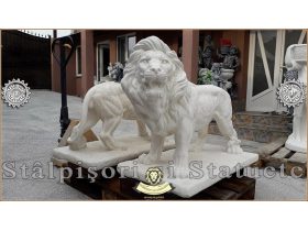 Oferta, National, Statueta leu mare in picioare, gri patinat, model S33