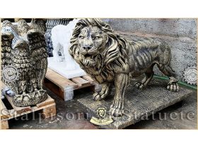 Oferta, National, Statueta leu mare in picioare, auriu antichizat, model S33