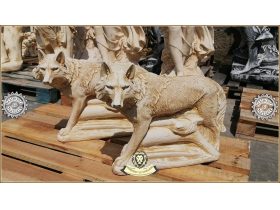 Oferta, National, Statueta animal lup, galben patinat, model S78