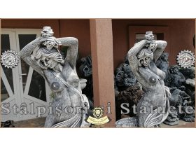 Oferta, National, Statueta fata erotica, gri patinat, model S26