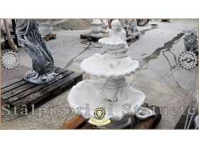 Oferta, National, Fantana arteziana scoica mare, alb marmorat, model F6