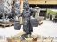 Oferta, National, Statueta tarancuta gradinareasa, gri patinat, model S14
